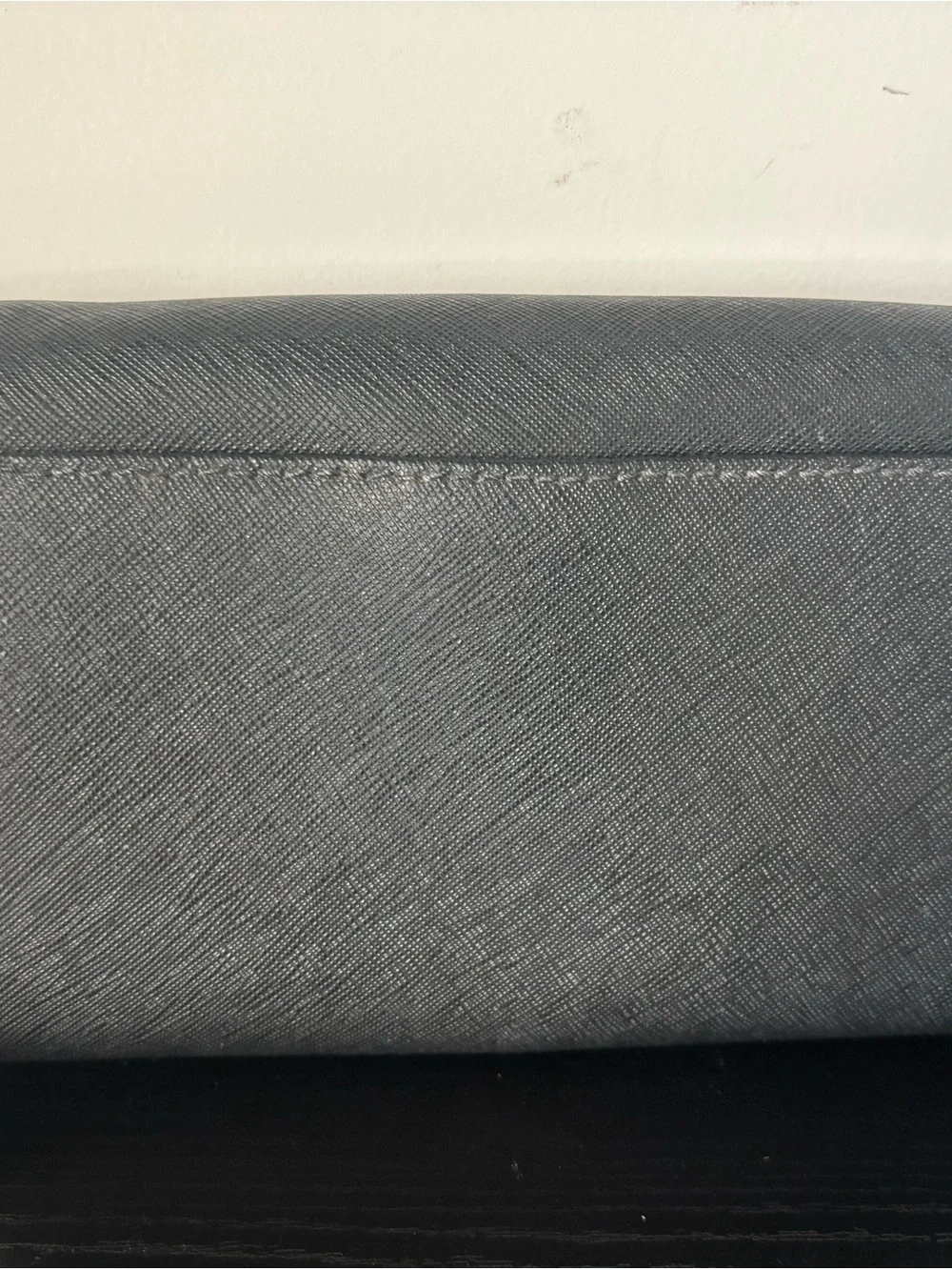 Michael Kors Black Saffiano Leather Wallet with Gold Logo